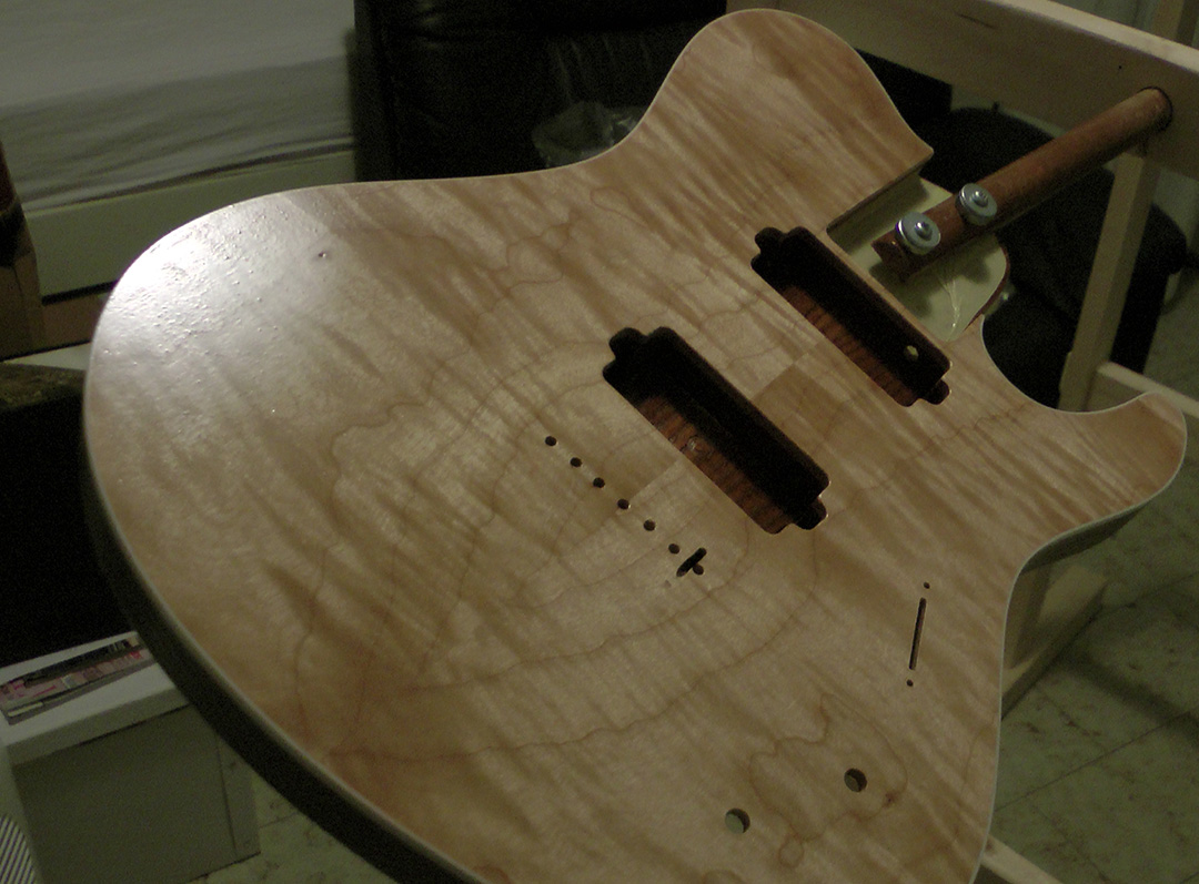 Build your own guitar first sealer coat