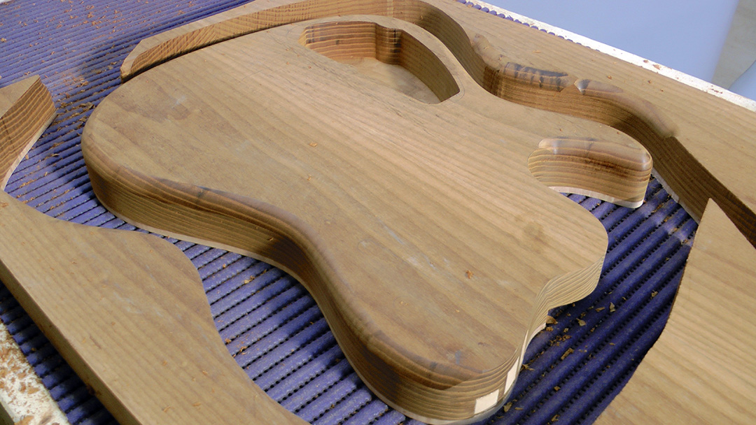 Build your own guitar online routing the contour body